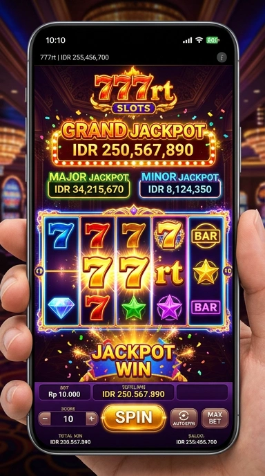 Cuplikan layar menu unduhan 777rt untuk perangkat Android